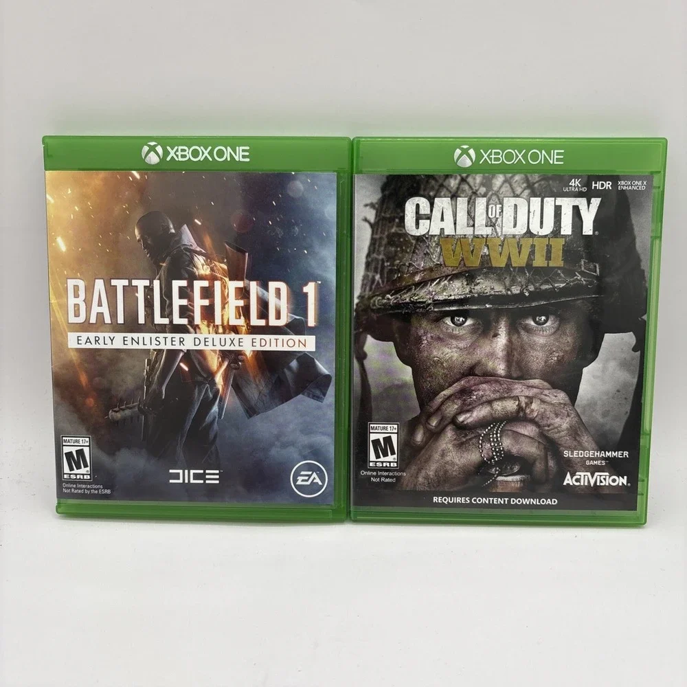 XBOX ONE Call of Duty WWII & Battlefield 1 Early Enlister Deluxe Edition 2 Games